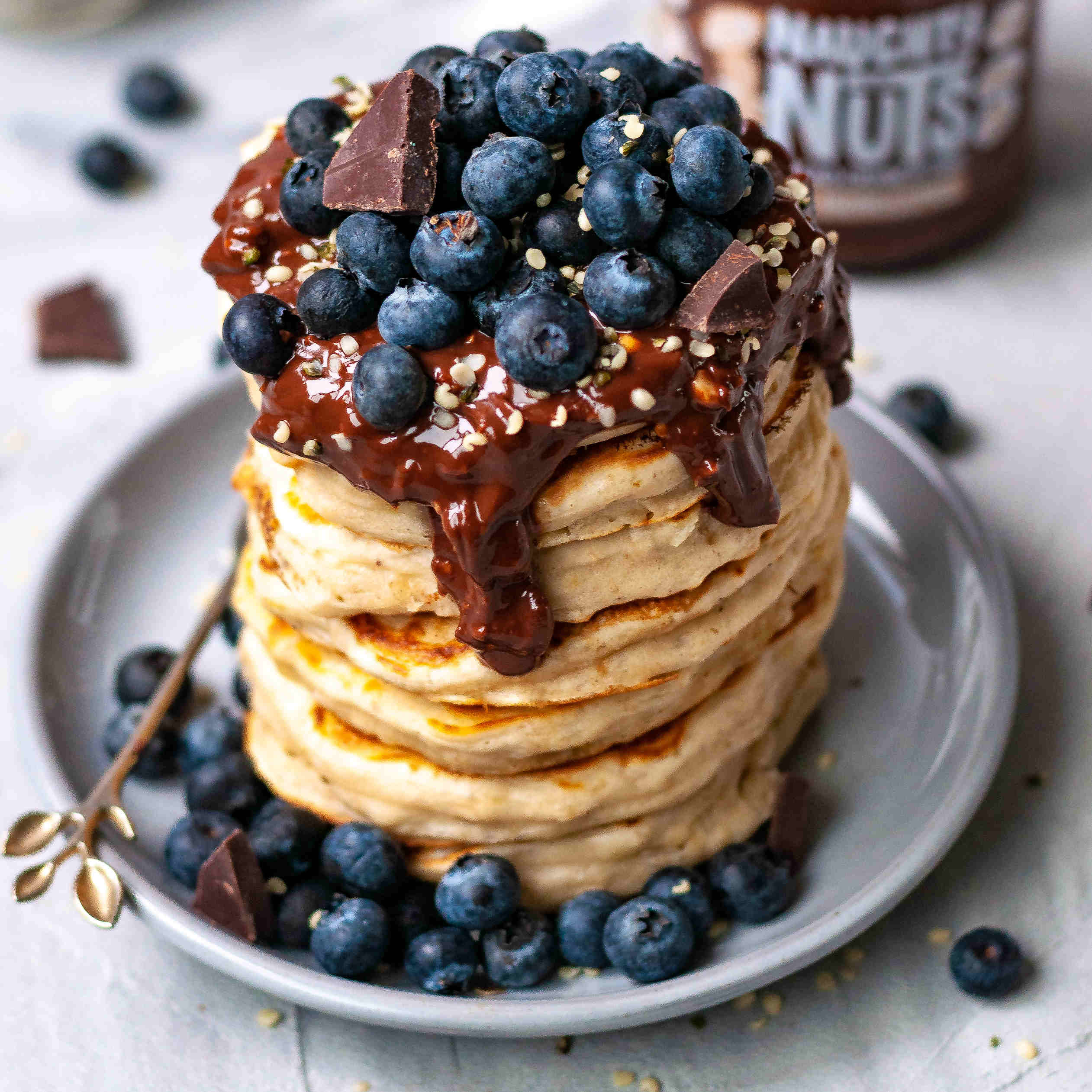 Schoko-Apfel-Pancakes