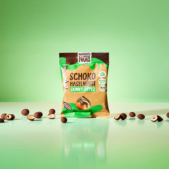 Bio Schoko-Haselnüsse (skinny dipped) - 10er Box