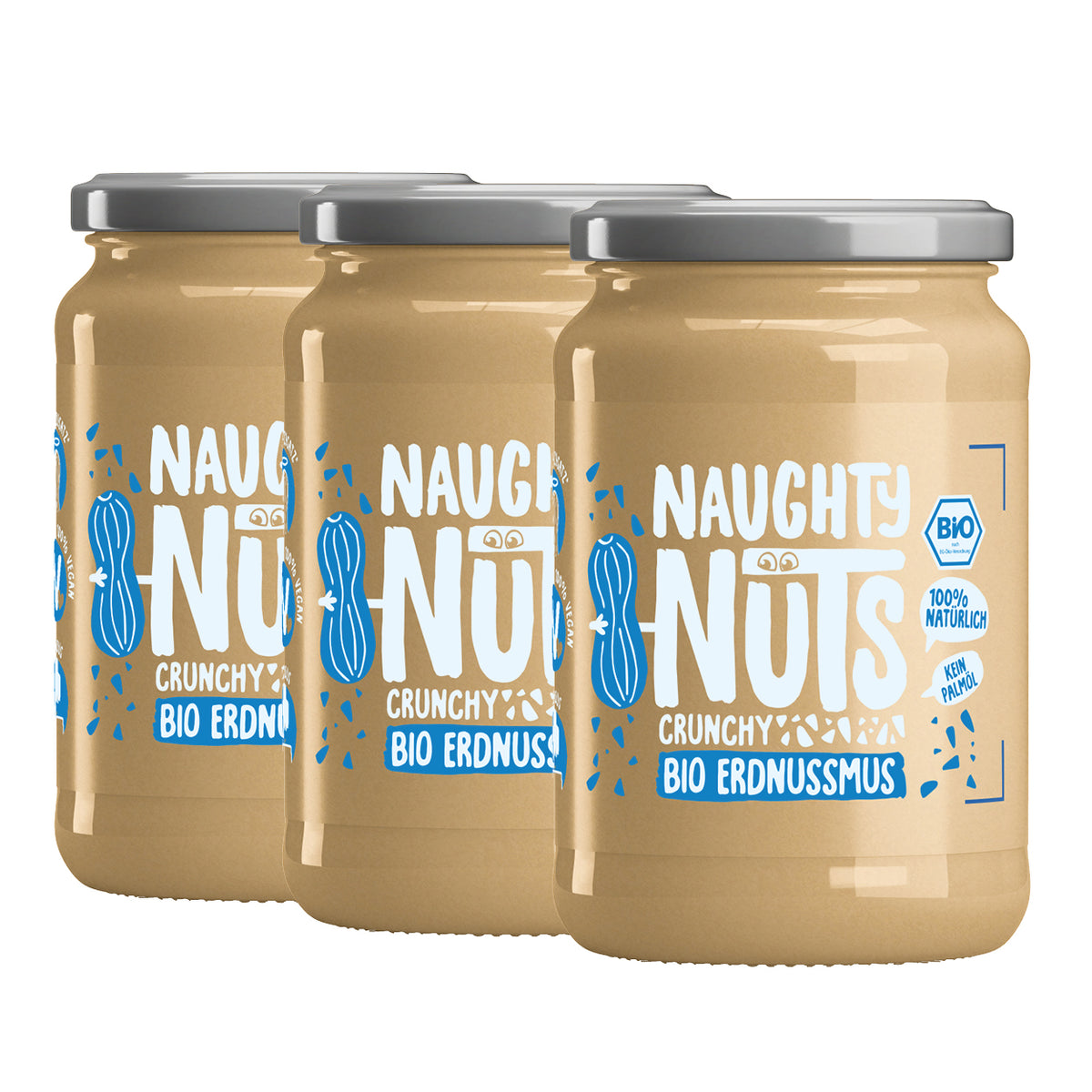 Bio Erdnussmus Crunchy (500g Glas)