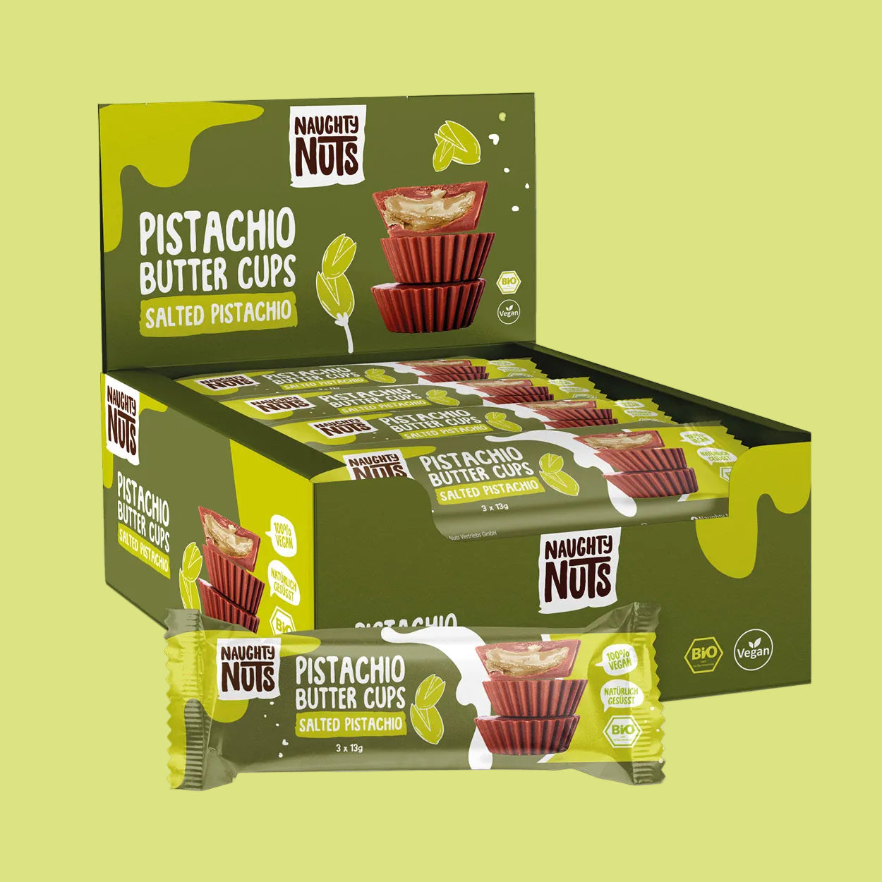 Bio Pistazienbutter Cups Salted Pistachio