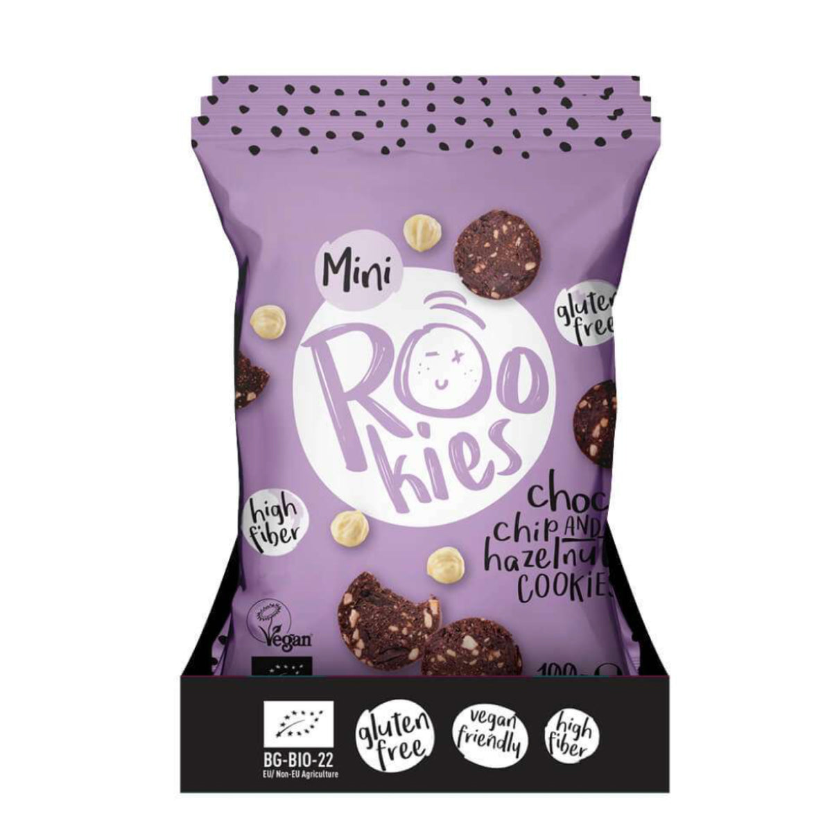 Bio Mini Frucht-Cookies Choc Chip &amp; Haselnuss