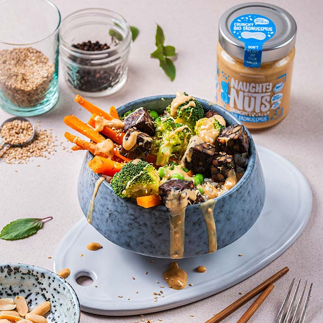 Bio Erdnussmus Crunchy (500g Glas)